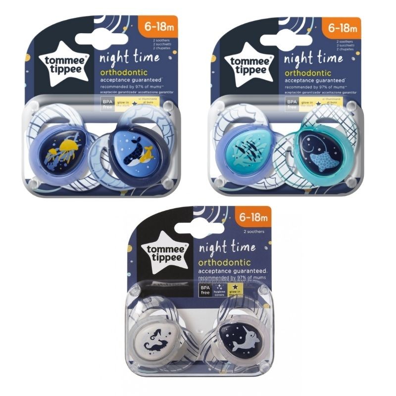 Tommee Tippee NIGHT TIME játszócumi 6-18 hó 2 db (43336203)