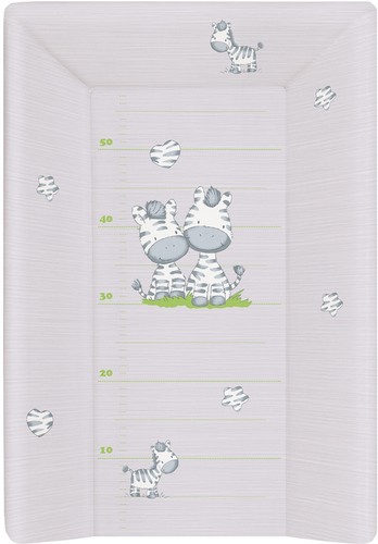 Ceba pelenkázó lap puha 3 oldalú 50x70cm - Zebra szürke (5907672300863)