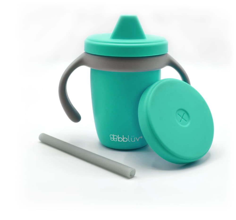 Bblüv Küp szilikon itatópohár - aqua (B0174A)