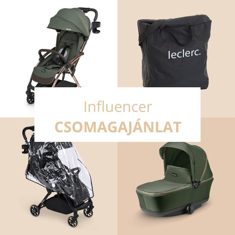 Leclerc Influencer Bundle Deal babakocsi szett csomagajánlat - Army Green (LEC-INF-bundle-armygreen)