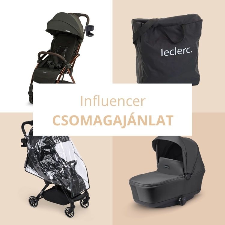 Leclerc Influencer Bundle Deal babakocsi szett csomagajánlat - Black Brown (LEC-INF-bundle-blackbrown)