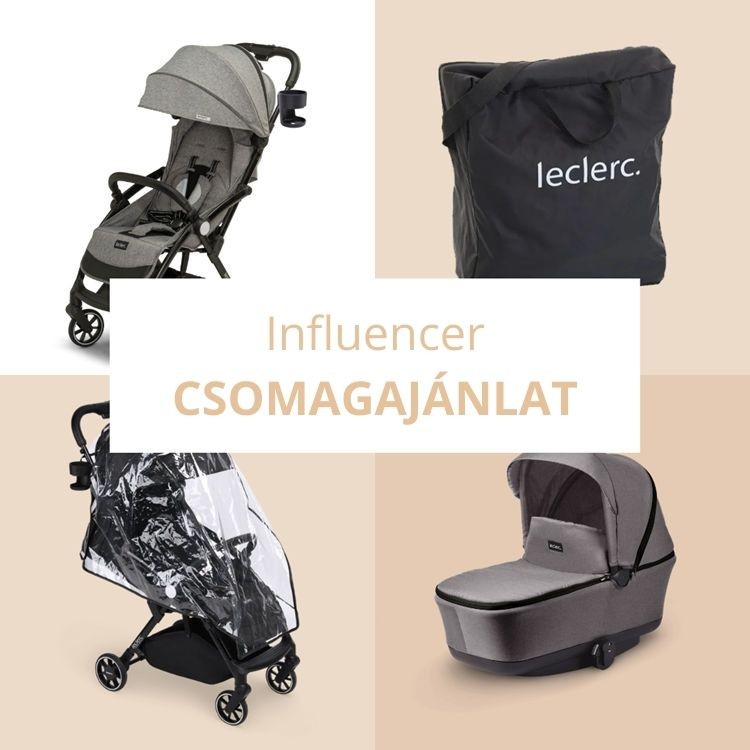 Leclerc Influencer Bundle Deal babakocsi szett csomagajánlat - Grey Melange (LEC-INF-bundle-greymelange)