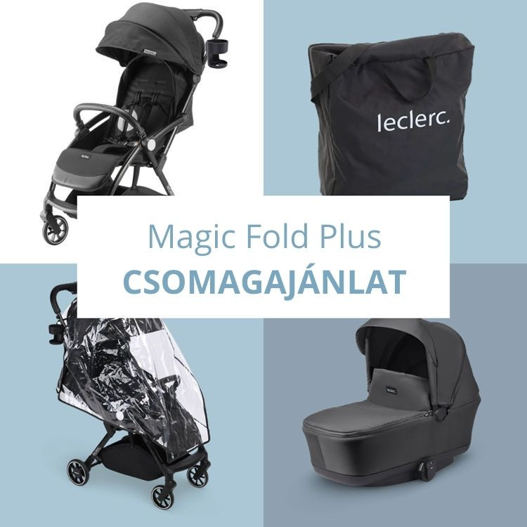 Leclerc Magicfold Bundle Deal babakocsi szett csomagajánlat - Black (LEC-MF-bundle-black)